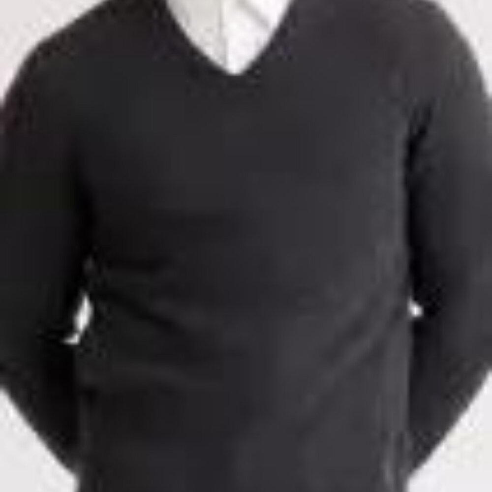 Banana Rep. Sweater Mens XL Dark Gray Silk/ Cotton /Cashmere V Neck